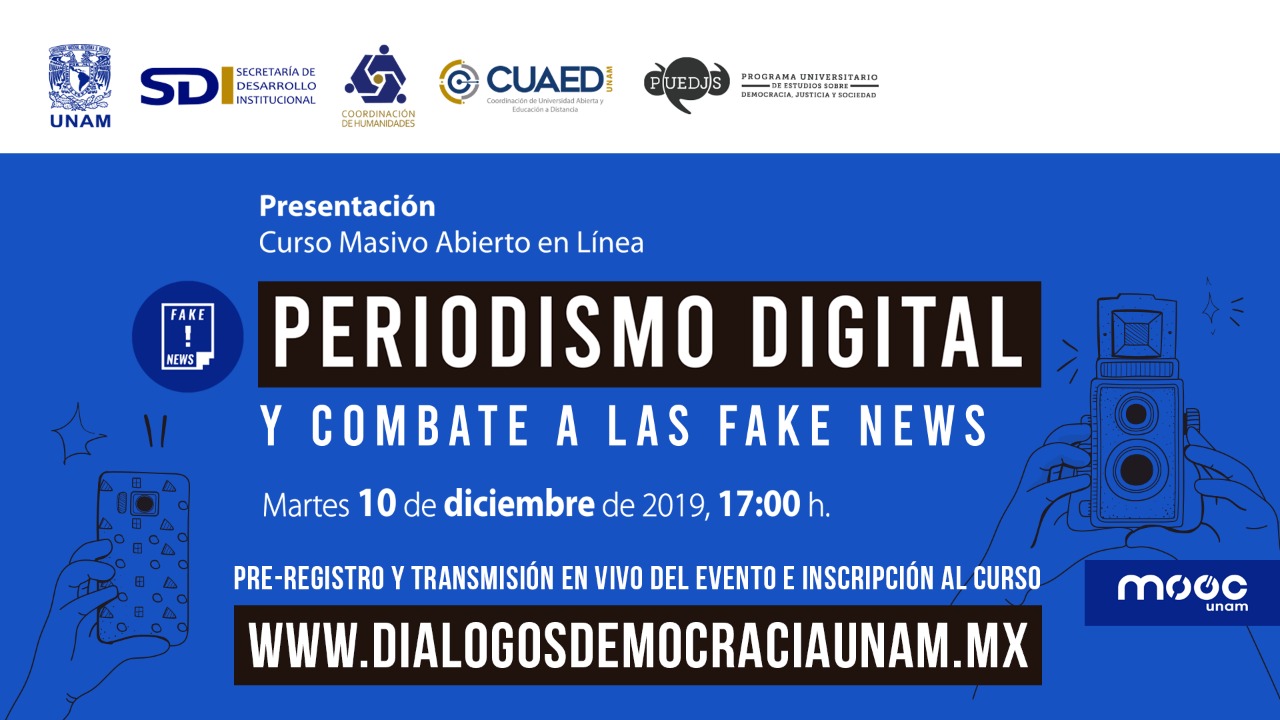 Portada del curso Periodismo digital y combate a las fake news